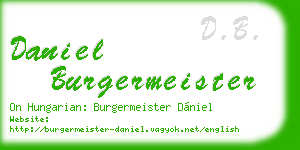 daniel burgermeister business card