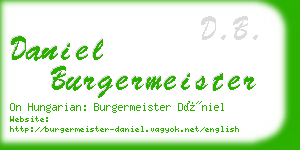 daniel burgermeister business card